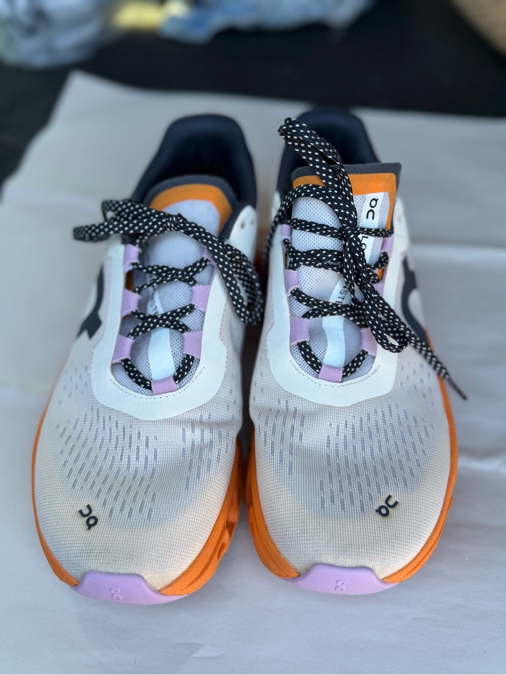 On Running Cloudmonster Women’s Running Shoes - White & Orange - Picture 4 of 5